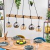 Koyoto Suspension, Boule lumineuse, Suspension Écru, Noir, 5 lumières
