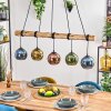 Koyoto Suspension, Boule lumineuse, Suspension Écru, Noir, 5 lumières