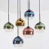 Koyoto Suspension, Boule lumineuse, Suspension Bleu, Or, Vert, Clair, Cuivré, 6 lumières Koyoto Suspension, Boule lumineuse, Suspension Bleu, Or, Vert, Clair, Cuivré, 6 lumières