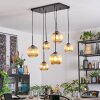 Koyoto Suspension, Boule lumineuse, Suspension Ambre, 6 lumières