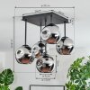 Ripoll Plafonnier, Boule lumineuse Chrome, Fumé, 5 lumières