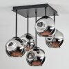 Ripoll Plafonnier, Boule lumineuse Chrome, Fumé, 5 lumières