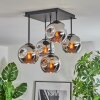 Ripoll Plafonnier, Boule lumineuse Chrome, Fumé, 5 lumières