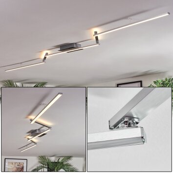 Orina Plafonnier LED Argenté, 1 lumière