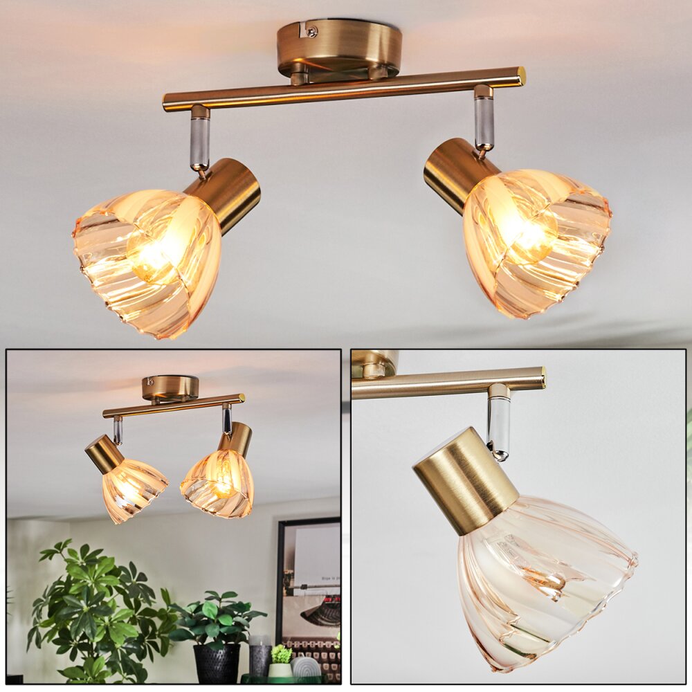 Saire Plafonnier, Spot de plafond Chrome, Laiton, 2 lumières main product photo