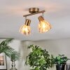 Saire Plafonnier, Spot de plafond Chrome, Laiton, 2 lumières