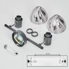 Saire Plafonnier, Spot de plafond Chrome, Noir, 2 lumières