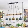 Koyoto Suspension, Boule lumineuse, Suspension Écru, Noir, 5 lumières