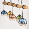 Koyoto Suspension, Boule lumineuse, Suspension Écru, Noir, 5 lumières