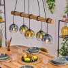 Koyoto Suspension, Boule lumineuse, Suspension Écru, Noir, 5 lumières