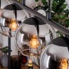 Koyoto Suspension, Boule lumineuse, Suspension Chrome, Clair, Fumé, 5 lumières