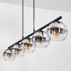 Koyoto Suspension, Boule lumineuse, Suspension Chrome, Clair, Fumé, 5 lumières