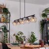 Ripoll Suspension, Boule lumineuse, Suspension Ambre, Clair, Fumé, 5 lumières