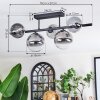 Chehalis Plafonnier, Boule lumineuse Clair, Fumé, 5 lumières