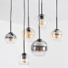 Koyoto Suspension, Boule lumineuse, Suspension Ambre, Clair, Fumé, 6 lumières