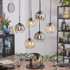 Koyoto Suspension, Boule lumineuse, Suspension Ambre, Clair, Fumé, 6 lumières