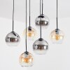 Koyoto Suspension, Boule lumineuse, Suspension Ambre, Clair, Fumé, 6 lumières
