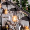 Gastor Suspension, Boule lumineuse, Suspension Ambre, Clair, Fumé, 5 lumières