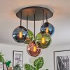Gastor Plafonnier, Boule lumineuse Bleu, Vert, Cuivré, 5 lumières