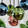 Gastor Plafonnier, Boule lumineuse Bleu, Vert, Cuivré, 5 lumières