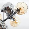 Ripoll Plafonnier, Boule lumineuse Ambre, Fumé, 8 lumières