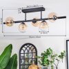 Chehalis Plafonnier, Boule lumineuse Ambre, Clair, 5 lumières
