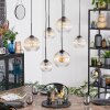 Koyoto Suspension, Boule lumineuse, Suspension Ambre, Clair, 6 lumières
