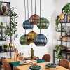 Koyoto Suspension, Boule lumineuse, Suspension Bleu, Or, Vert, Cuivré, 6 lumières