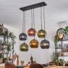 Koyoto Suspension, Boule lumineuse, Suspension Bleu, Or, Vert, Cuivré, 6 lumières