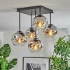 Ripoll Plafonnier, Boule lumineuse Chrome, Clair, Fumé, 5 lumières