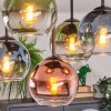 Koyoto Plafonnier, Boule lumineuse Bleu, Vert, Clair, Cuivré, 5 lumières