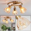 Saire Plafonnier, Spot de plafond Chrome, Laiton, 3 lumières