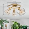 Saire Plafonnier, Spot de plafond Chrome, Laiton, 3 lumières