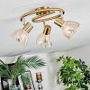 Saire Plafonnier, Spot de plafond Chrome, Laiton, 3 lumières