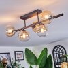 Chehalis Plafonnier, Boule lumineuse Ambre, Clair, 5 lumières