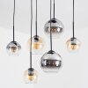 Koyoto Suspension, Boule lumineuse, Suspension Ambre, Clair, Fumé, 6 lumières