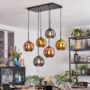 Koyoto Suspension, Boule lumineuse, Suspension Bleu, Or, Cuivré, 6 lumières