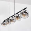 Ripoll Suspension, Boule lumineuse, Suspension Chrome, Clair, Fumé, 5 lumières
