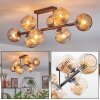 Ripoll Plafonnier, Boule lumineuse Ambre, 8 lumières