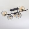 Ripoll Plafonnier, Boule lumineuse Ambre, Clair, Fumé, 5 lumières