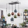 Koyoto Suspension, Boule lumineuse, Suspension Bleu, Vert, Cuivré, 6 lumières