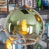 Koyoto Suspension, Boule lumineuse, Suspension Bleu, Vert, Clair, Cuivré, 6 lumières