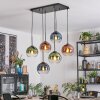 Koyoto Suspension, Boule lumineuse, Suspension Bleu, Vert, Clair, Cuivré, 6 lumières
