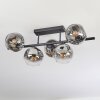 Ripoll Plafonnier, Boule lumineuse Chrome, Clair, Fumé, 5 lumières