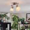 Saire Plafonnier, Spot de plafond Chrome, Nickel mat, 2 lumières