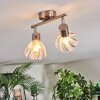 Saire Plafonnier, Spot de plafond Chrome, Nickel mat, 2 lumières