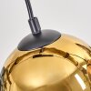 Koyoto Suspension, Boule lumineuse, Suspension Écru, Noir, 5 lumières