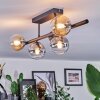 Chehalis Plafonnier, Boule lumineuse Ambre, Clair, Fumé, 5 lumières