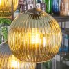 Koyoto Suspension, Boule lumineuse, Suspension Bleu, Or, Vert, 6 lumières