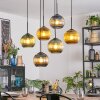 Koyoto Suspension, Boule lumineuse, Suspension Bleu, Or, Vert, 6 lumières